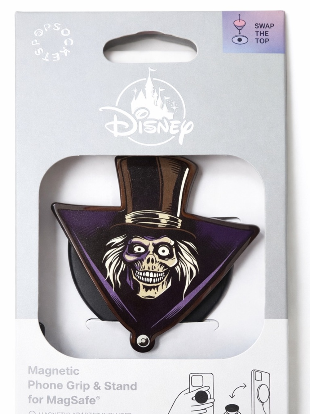 Disney Haunted Mansion Hatbox Ghost MagSafe Phone Grip Stand NWT